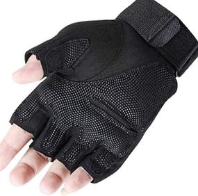 img 1 attached to 🧤 DDK Tactical Gloves - Versatile Fingerless Hard Knuckle Combat Gloves for Military, Airsoft, Hunting, Men's Hiking and Cycling