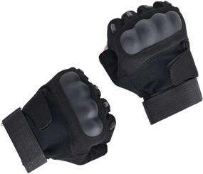 img 2 attached to 🧤 DDK Tactical Gloves - Versatile Fingerless Hard Knuckle Combat Gloves for Military, Airsoft, Hunting, Men's Hiking and Cycling