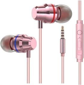 img 2 attached to 🎧 2-in-1 Wired Earbuds: Mic Headphones with Volume Control & Noise Isolation - Dual Pack