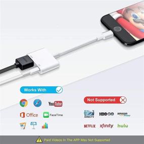 img 3 attached to 🍎 Адаптер Lightning к HDMI для iPhone, сертифицированный Apple MFi, 1080P HDMI цифровой AV адаптер с портом зарядки, коннектор синхронизации экрана для iPhone 11/XS/XR/X/8/7, iPad, iPod, HD TV, монитор, проектор