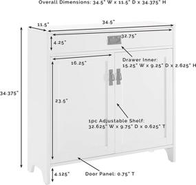 img 1 attached to 🏺 Crosley Furniture Fremont Accent Cabinet: Elegant Distressed White Storage Solution