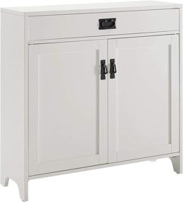 img 4 attached to 🏺 Crosley Furniture Fremont Accent Cabinet: Elegant Distressed White Storage Solution