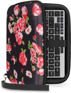 🌸 чехол для мини-ноутбука pc usa gear gpd pocket 7 дюймов с жесткой оболочкой - водонепроницаемое цветочное хранилище для ноутбука gpd 7 дюймов с внутренним сетчатым карманом логотип