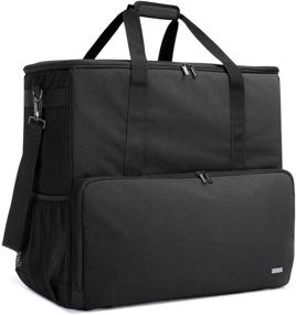 img 4 attached to 🖥️ CURMIO Desktop Computer Travel Bag, Carrying Case for PC Chassis, Keyboard, Cable, and Mouse - Black