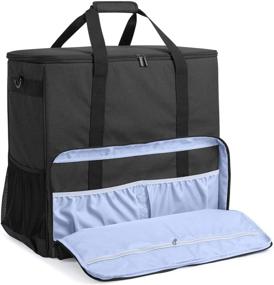 img 3 attached to 🖥️ CURMIO Desktop Computer Travel Bag, Carrying Case for PC Chassis, Keyboard, Cable, and Mouse - Black