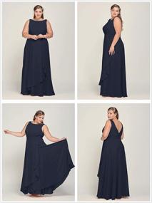 img 2 attached to Alicepub Chiffon Bridesmaid Evening Dresses Women's Clothing in Dresses