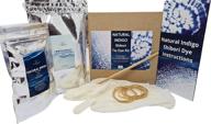 🎨 gots certified indigo tie dye kit, shibori natural fabric dye. low odor, non toxic. craft gift with shibori instructions. organic dye, natural indigo. logo