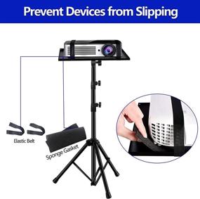 img 1 attached to 📽️ Portable Projector Tripod Stand with Adjustable Height 21 to 49 Inch, DJ Laptop Stand, Tall Folding Floor Computer Tripod Stand with Tilting Tray - Ideal for Indoor and Outdoor Use (49’)