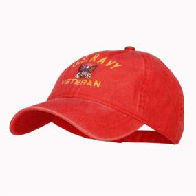 img 3 attached to e4Hats.com US Navy Veteran Military Embroidered Washed Cap - Show Your Navy Pride!