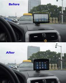 img 2 attached to 🚗 7 Inch Car GPS Navigation Sun Shade Shield - Glare Reducing Visor for GPS Screen (Black 2)