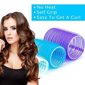 img 3 attached to 🌀 Effortless DIY Hair Curls: 34-Piece Hair Curlers Rollers Set with 4 Size No Heat Rollers for Short and Medium Hair | Includes 10 Duck Teeth Clips for Women's Hairdressing (20/28/36/44mm)