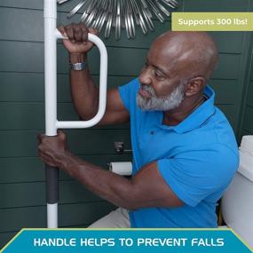 img 3 attached to 🦾 Universal Floor to Ceiling Grab Bar Assist Pole for Elderly - Tension Mounted Bathroom Safety Grab Bar and Stability Rail with Support Handle