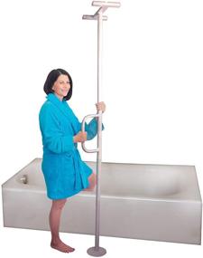 img 4 attached to 🦾 Universal Floor to Ceiling Grab Bar Assist Pole for Elderly - Tension Mounted Bathroom Safety Grab Bar and Stability Rail with Support Handle