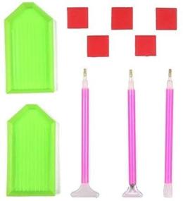 img 4 attached to 🎨 Orgrimmar DIY Diamond Painting Tools Set: Complete Handmade Diamond Cross Stitch Kit with Quick Point Pen, Glue, Plastic Tray (10 Pcs) - Sewing Accessories Included