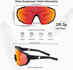 img 2 attached to Ukoly Polarized Sports Sunglasses: Versatile Cycling Glasses with Interchangeable Lenses for Men and Women - Ideal for Baseball, Fishing, and More!