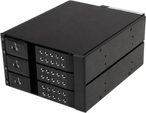 img 4 attached to 📱 StarTech.com 3-Bay Trayless Mobile Rack Backplane - Aluminum Hot Swap Backplane for 3.5in SAS II/SATA III - 6 Gbps HDD (HSB3SATSASBA)