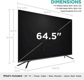 img 3 attached to 📺 Hisense 65R8F 65-дюймовый телевизор R8 класса серии 4K ULED Roku Smart TV с поддержкой Dolby Vision, Atmos, совместимость с Alexa и голосовым пультом дистанционного управления - модель 2020 года