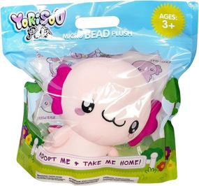 img 1 attached to 🐾 U.C.C. Distributing Yorisou Pets 10-inch Squishy Japanese Micro Bead Snow Foam Pillow Plushie - Ernie The Pink Axolotl