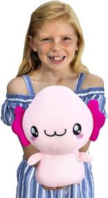 img 2 attached to 🐾 U.C.C. Distributing Yorisou Pets 10-inch Squishy Japanese Micro Bead Snow Foam Pillow Plushie - Ernie The Pink Axolotl