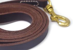 img 1 attached to 🐶 YOGADOG Genuine Leather Dog Training Leash: Premium Quality for Medium and Large Dogs, 4/6 ft Length and 3/5 inch Width