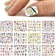 fexo cute summer fruit nail art stickers - vibrant designs for manicure decor - 12 sheets logo