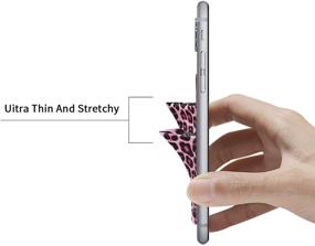 img 1 attached to 📱 Stylish SHANSHUI Rose Red Cheetah Phone Card Holder - 2 Pack Stick On Wallet Pouch for iPhone, Samsung Galaxy & More Smartphones