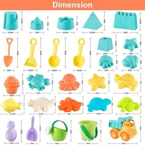 img 1 attached to 🏖️ Endless Fun Guaranteed: Beach Sand Toys for Kids with Watering Feature