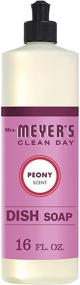 img 4 attached to Mrs. Meyer's Clean Day Peony Scent Dish Soap 16 oz (Pack of 2): Powerful Cleaning & Delightful Peony Fragrance