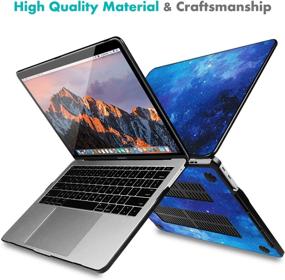 img 2 attached to Fintie Protective Case For MacBook Pro 13 (2019 2018 2017 2016 Release) - PU Leather Coated Hard Cover For MacBook Pro 13 Inch A2159 A1989 A1706 A1708 With/Without Touch Bar &Amp Laptop Accessories