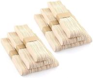 🔨 8-inch craft sticks wooden fan handles for wedding programs, diy crafts, and paint mixing (200 pieces) logo