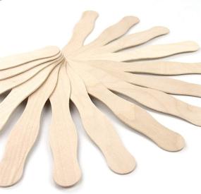 img 2 attached to 🔨 8-Inch Craft Sticks Wooden Fan Handles for Wedding Programs, DIY Crafts, and Paint Mixing (200 Pieces)