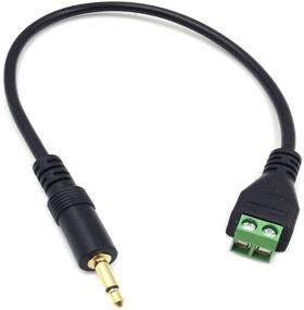 img 4 attached to 🎧 3.5mm TS Mono Male to 2 Pin Screw Terminal Female Headphone Balun Adapter Cable - Solderless Converter, 30cm Length (3.5mm M/ 2pin)