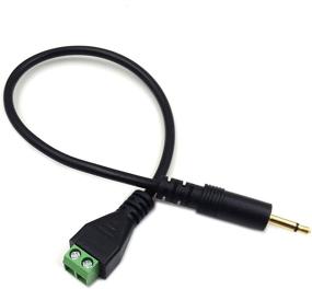 img 3 attached to 🎧 3.5mm TS Mono Male to 2 Pin Screw Terminal Female Headphone Balun Adapter Cable - Solderless Converter, 30cm Length (3.5mm M/ 2pin)