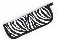 heat resistant curling iron cover zebra logo