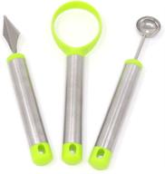 yuetonfruit peeler & hami melon corer stainless steel combo tool for fruit bar - melon baller & carver included logo