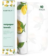 🌎 earthly co. reusable paper towels – eco-friendly cloth napkins – absorbent, washable, and long-lasting – pack of 10 lemon scented towels for zero waste solutions logo