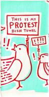 синий полотенце для посуды this protest логотип