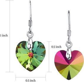 img 3 attached to 💎 LUXE ELEGANCE: LUVAMI Swarovski Crystal Heart White Gold Plated Drop Dangle French Hook Earrings