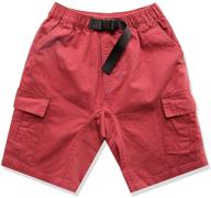cunyi cotton shorts with convenient buckle closure - premium boys' clothing option logo