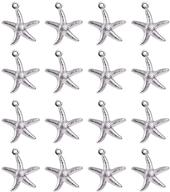 ⭐ nbeads 500pcs 304 stainless steel starfish pendant charms for jewelry making - premium quality supplies! logo