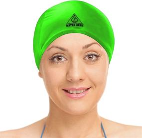 img 3 attached to Water Gear Swim Cap - Synthetic Fiber, Comfortable & Durable for Short or Long Hair, Keeps Hair Dry in Competitive & Recreational Pool Time - One Size Fits Adults, Men, Women & Kids