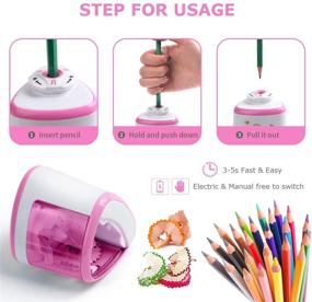 🔋 Versatile Battery-Powered Pink Electric Pencil Sharpener…