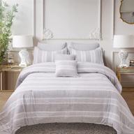 🌈 nelaukoko comforter set - reversible oversized cal king bedding with 2 king size pillow shams - cationic dyeing california king comforter set (102"x108") logo