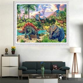 img 3 attached to Wowdecor Diamond Painting Jurassic Dinosaur