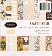 📝 american crafts jen hadfield heart of home paper pad: 36 sheets of 6x6 inch craft paper logo