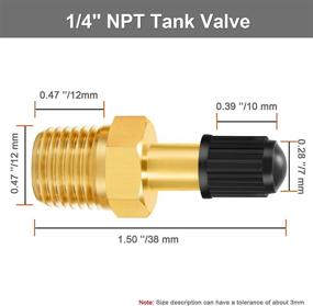 img 2 attached to 🔩 GODESON 1/4" NPT Anti-Corrosion Brass Schrader Valve for Air Compressor Tanks - Pack of 4