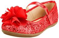 👠 doll maker glitter flat shoes for girls - fba173056d size 6 logo