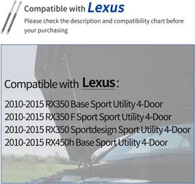 img 3 attached to OTUAYAUTO Front Hood Struts - Hood Lift Support Shock Replacement for Lexus RX350 RX450h 2010-2015 | 6755 53440-0E020 SG229046 | Pack of 2