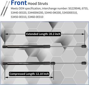 img 2 attached to OTUAYAUTO Front Hood Struts - Hood Lift Support Shock Replacement for Lexus RX350 RX450h 2010-2015 | 6755 53440-0E020 SG229046 | Pack of 2