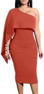 💃 stunning and chic: gobles women's summer one shoulder ruffle bodycon midi cocktail dress logo